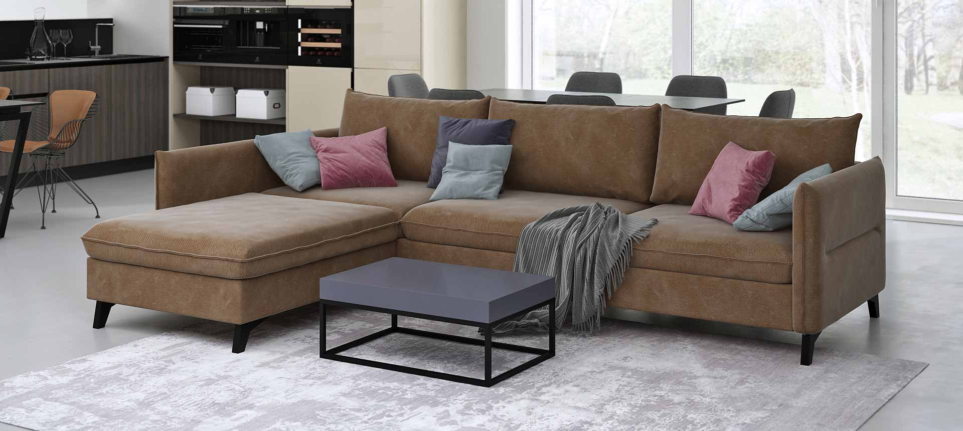 велюр Verona цвет Dark Brown